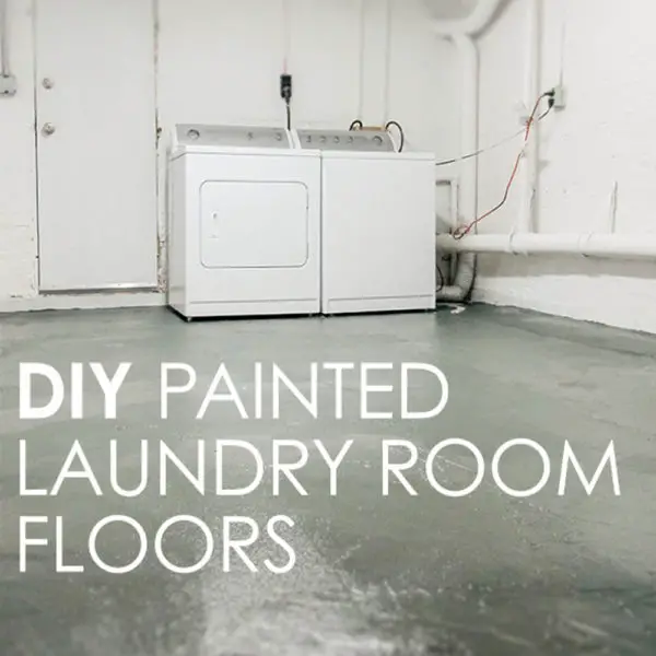 Laundry Room Overhaul – Painted Floors