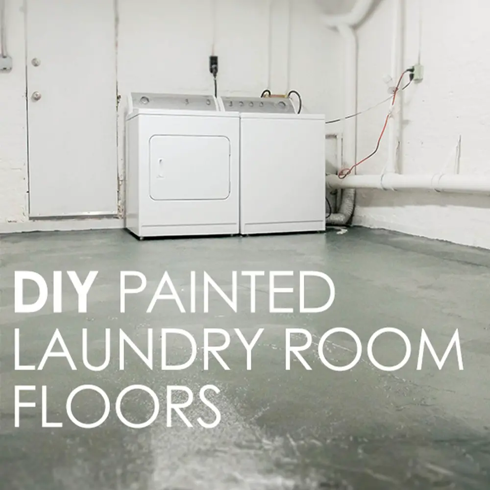 Nothing But Paint Laundry Room Makeover Painted Concrete Floors