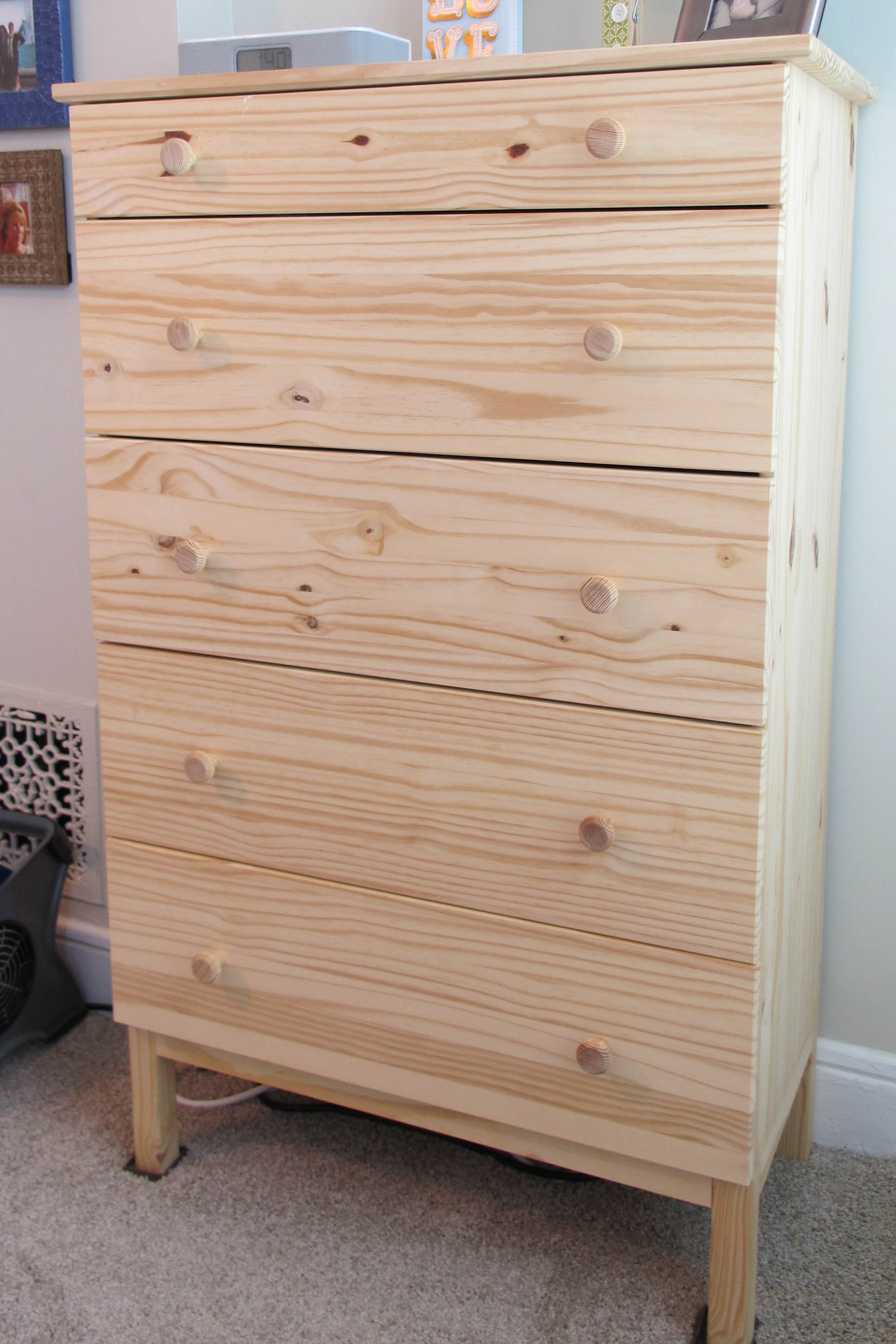 Simple IKEA Tarva Chest Makeover with Trim and Paint