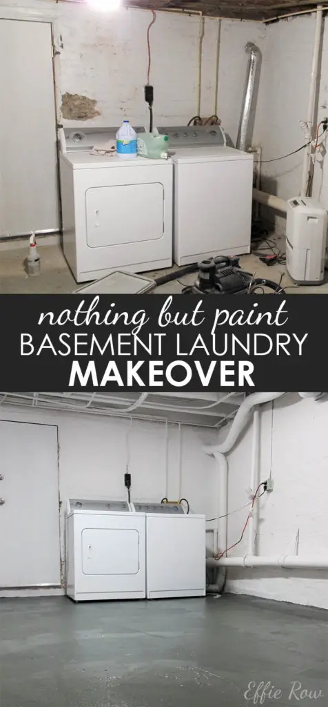 Easy and cheap DIY for a dingy basement laundry room (or other room). | EffieRow.com