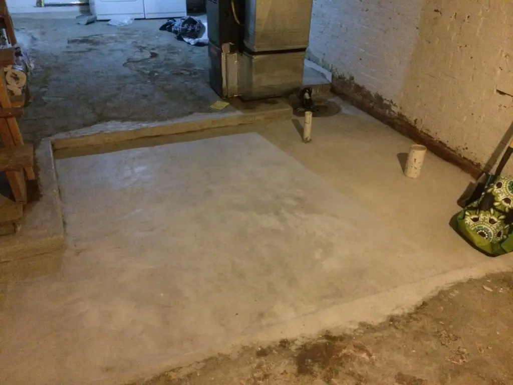 Below grade basement bathroom