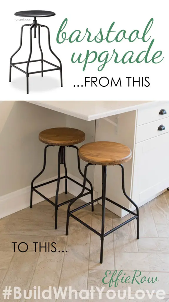 Simple upgrade for cheap barstools - replace the seats