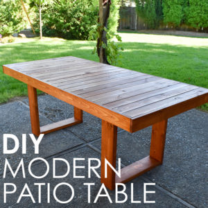 DIY mid century patio table