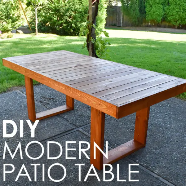Modern DIY Patio Table