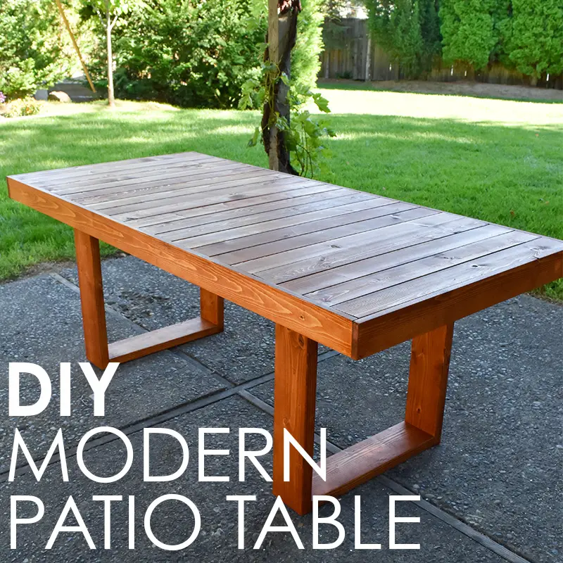 Modern Diy Patio Table Effie Row, Build Your Own Outdoor Patio Table