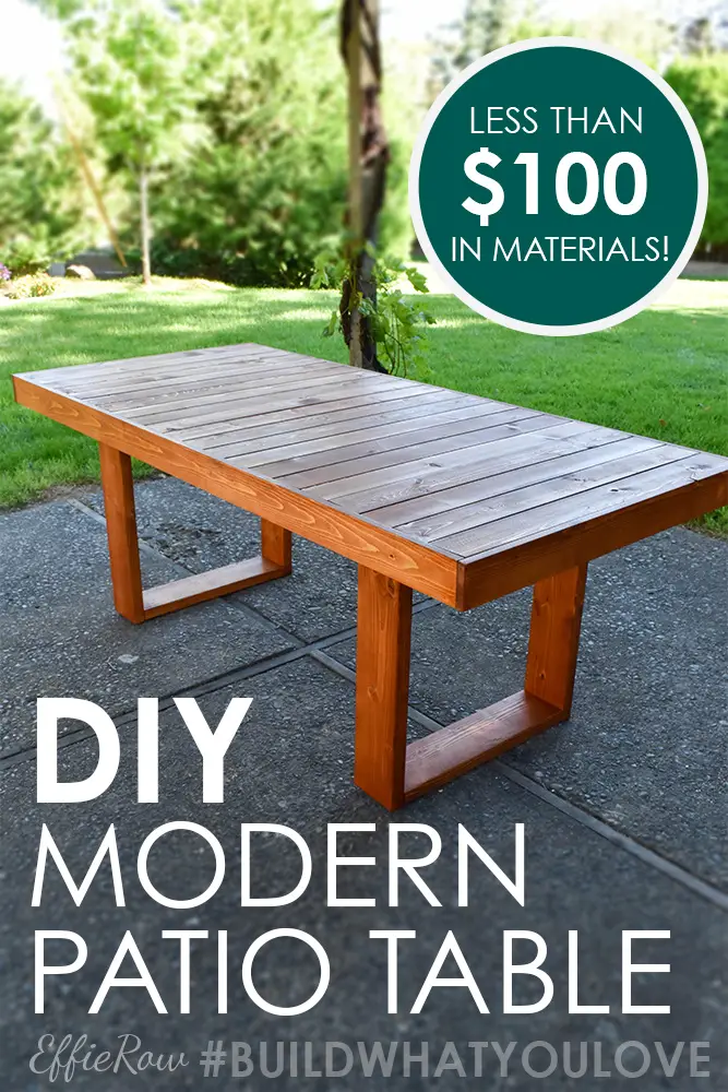 Modern Diy Patio Table Effie Row