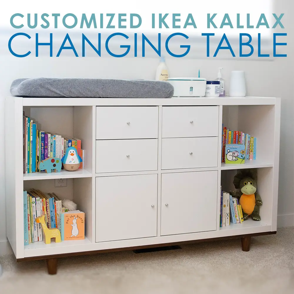 ikea kallax changing table