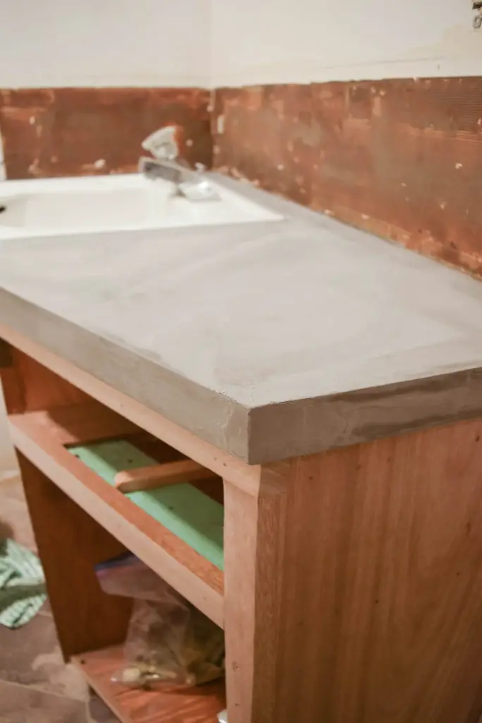 Budget Bathroom Faux Concrete Countertop Effie Row