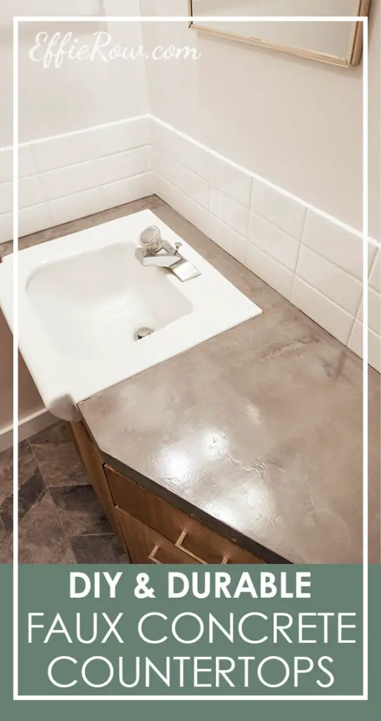 Budget Bathroom Faux Concrete Countertop Effie Row