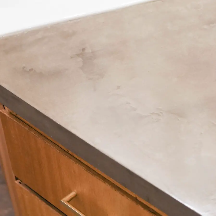 Faux concrete bathroom counter