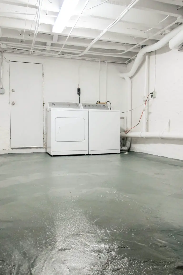 Nothing But Paint! Laundry Room Makeover Painted Concrete Floors
