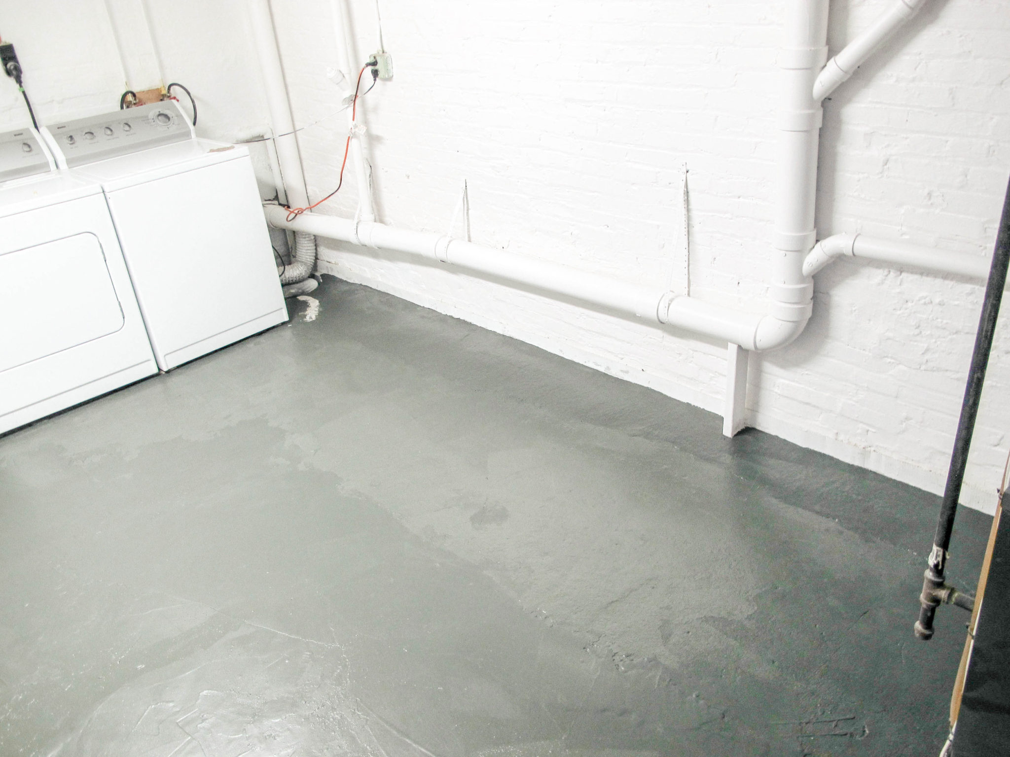 Nothing But Paint! Laundry Room Makeover Painted Concrete Floors