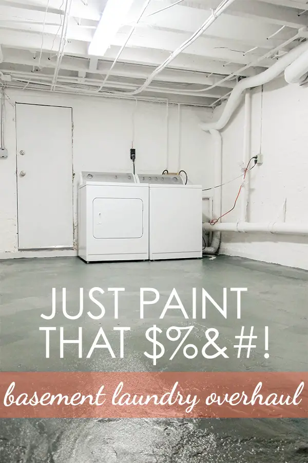 Nothing but paint - basement laundry room makeover on a budget. | EffieRow.com