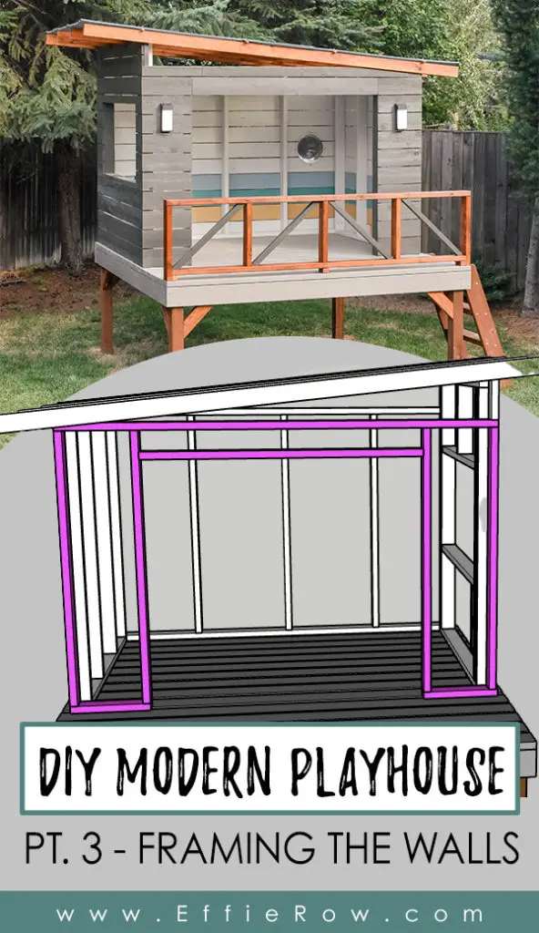 DIY modern playhouse from EffieRow.com - includes cut list! This could be customized in so many great ways. 