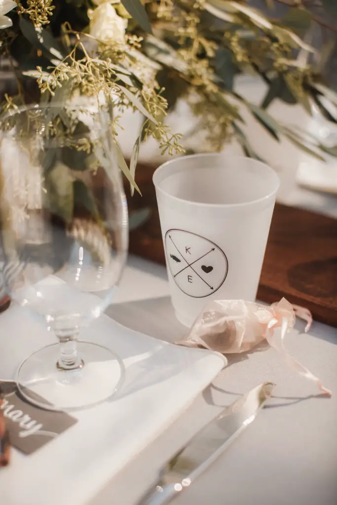 Custom wedding cups that guests can take home instead of paying for pint glass rentals. 

10 Ways to Personalize A Wedding | EffieRow.com