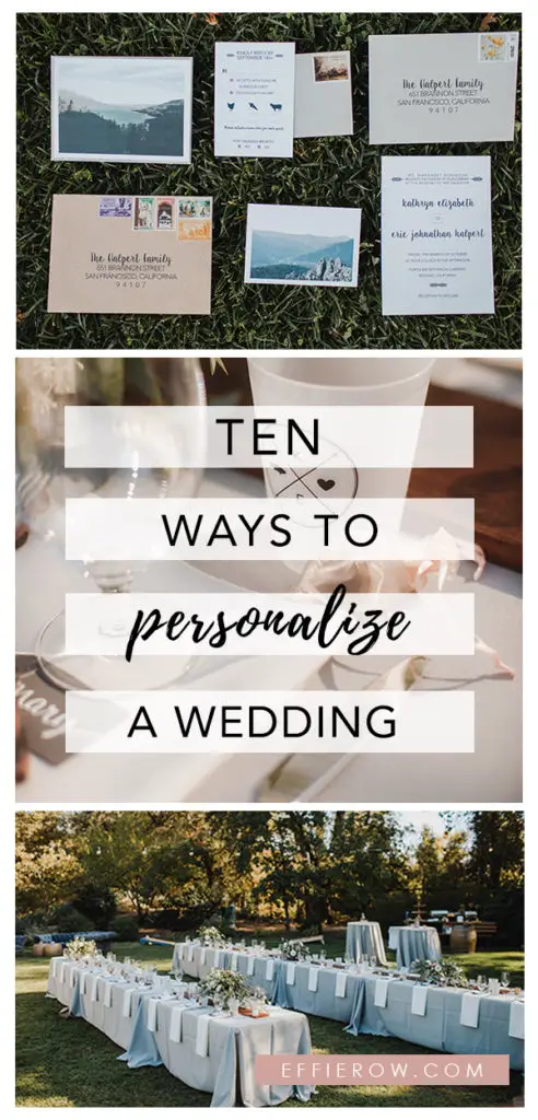 10 Ways to Personalize a Wedding (from near or far!) - Having a destination wedding doesn't mean you can't DIY...

#destinationwedding #distancewedding #weddingdiy #diyweddingdecor