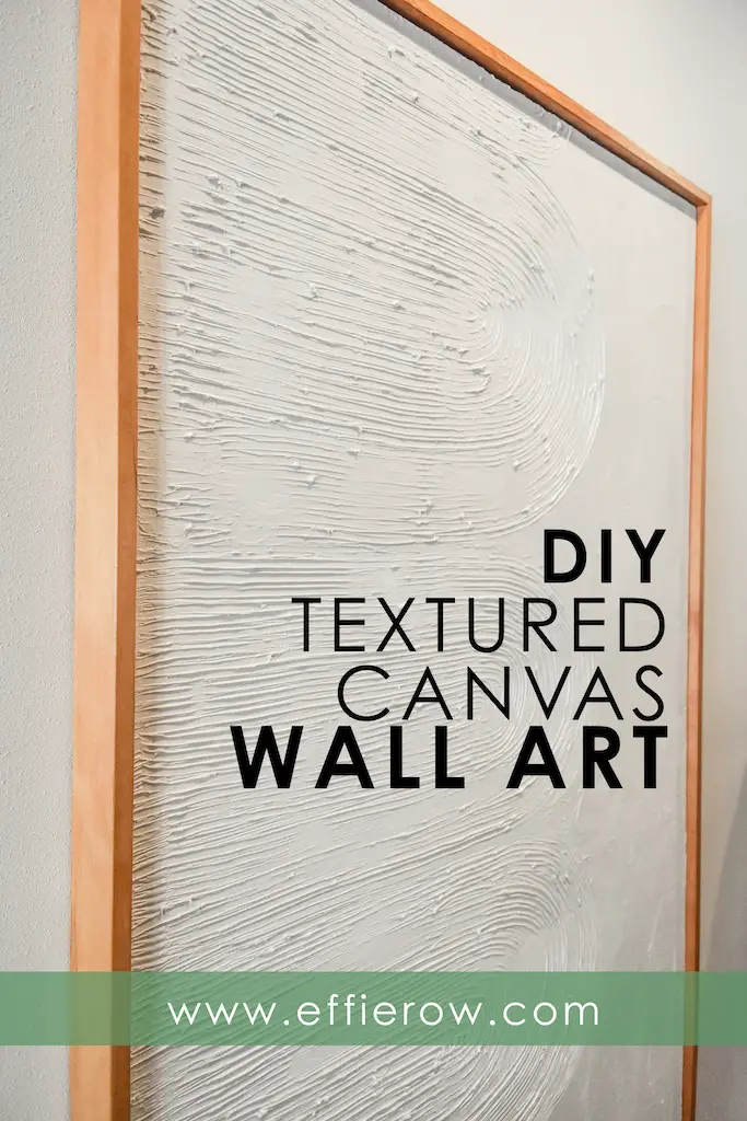 DIY textured canvas wall art made from an old window curtain! | EffieRow.com

#diywallart #largewallart #diylargeart #texturedcanvas